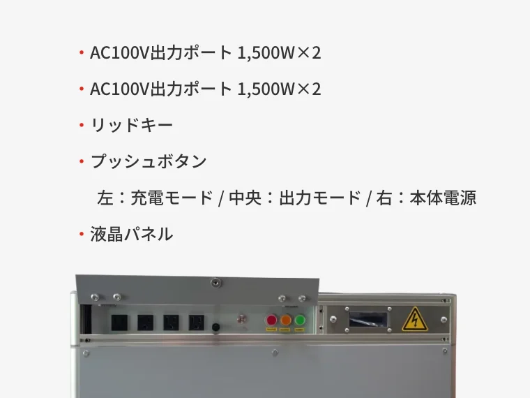 前面操作パネル