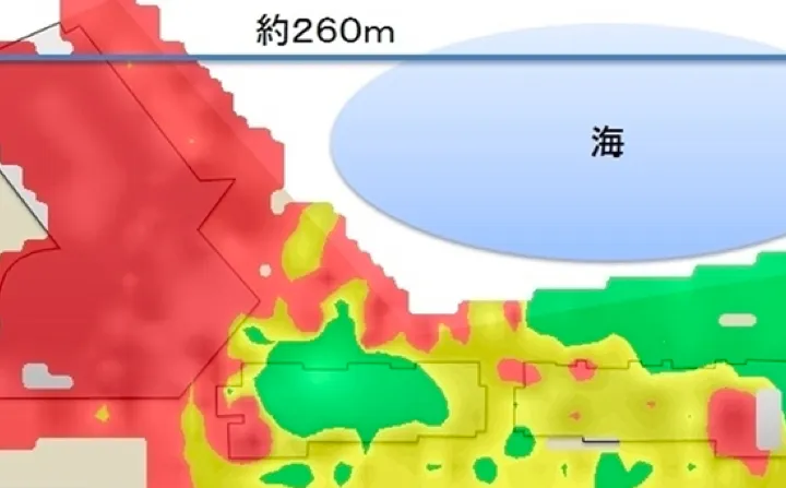 既設Wi-Fiエリアの実測結果